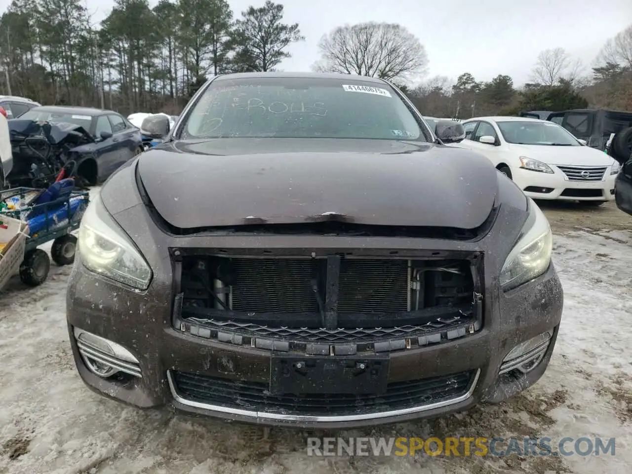 5 fotografías del automóvil dañado JN1BY1AR1KM585335 INFINITI Q70 2019