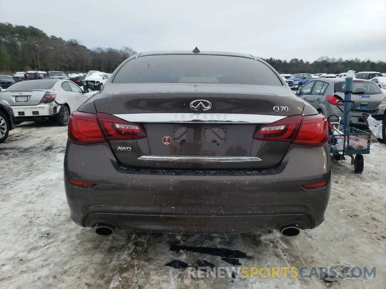 6 fotografías del automóvil dañado JN1BY1AR1KM585335 INFINITI Q70 2019