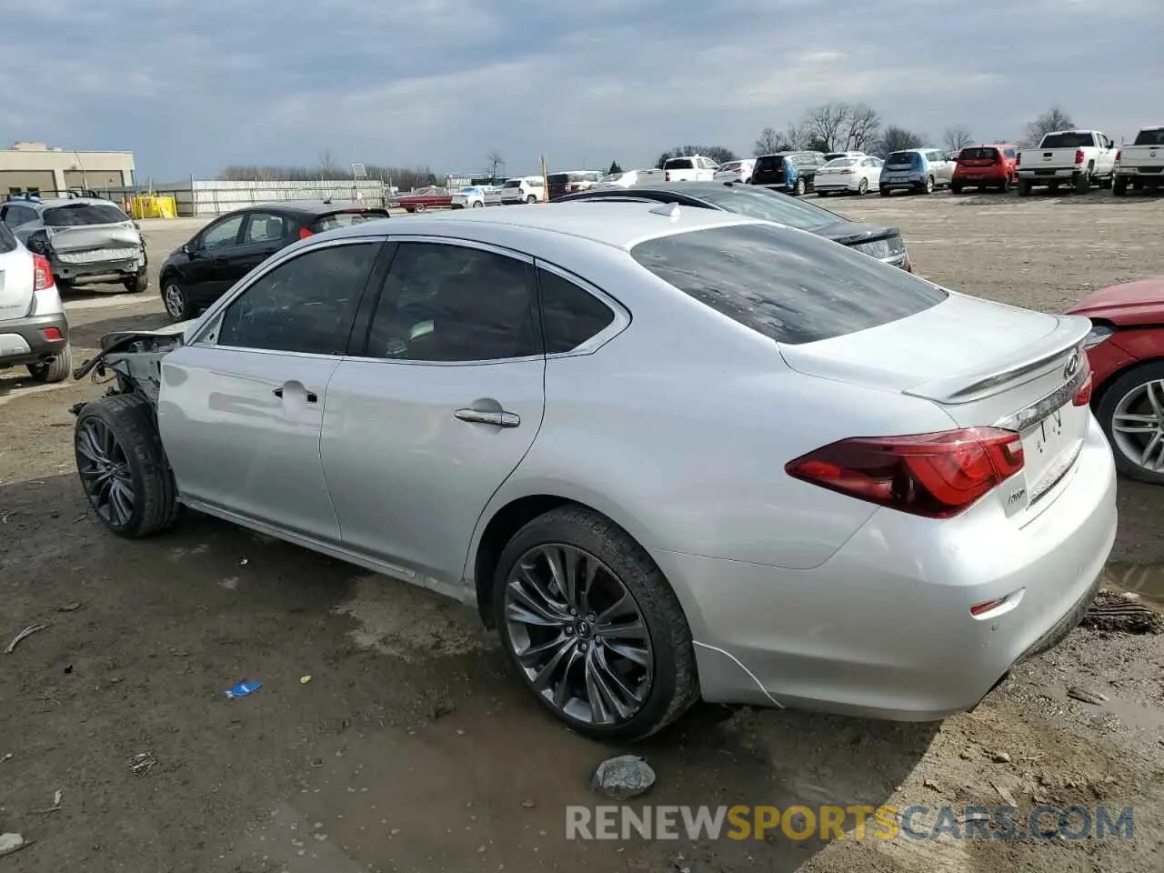 2 fotografías del automóvil dañado JN1BY1AR9KM585020 INFINITI Q70 2019