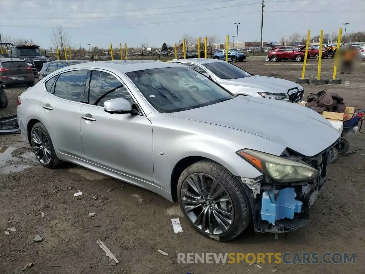 4 fotografías del automóvil dañado JN1BY1AR9KM585020 INFINITI Q70 2019