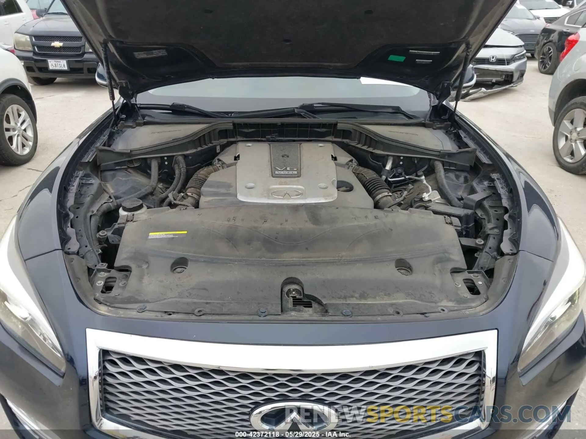 10 fotografías del automóvil dañado JN1BY1AR9KM585597 INFINITI Q70 2019