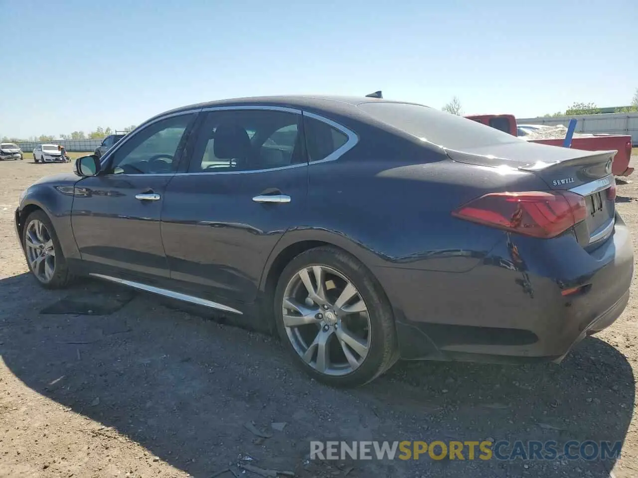 2 fotografías del automóvil dañado JN1BY1PP6KM685100 INFINITI Q70 2019