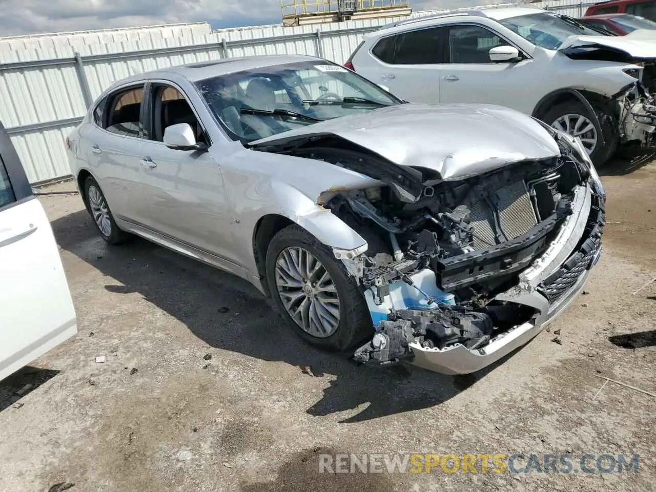 4 fotografías del automóvil dañado JN1BY1PR5KM725541 INFINITI Q70 2019