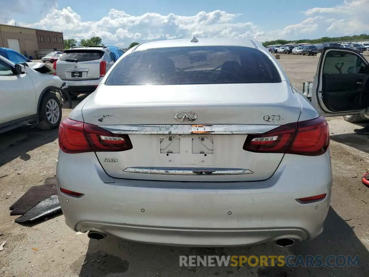 6 fotografías del automóvil dañado JN1BY1PR5KM725541 INFINITI Q70 2019