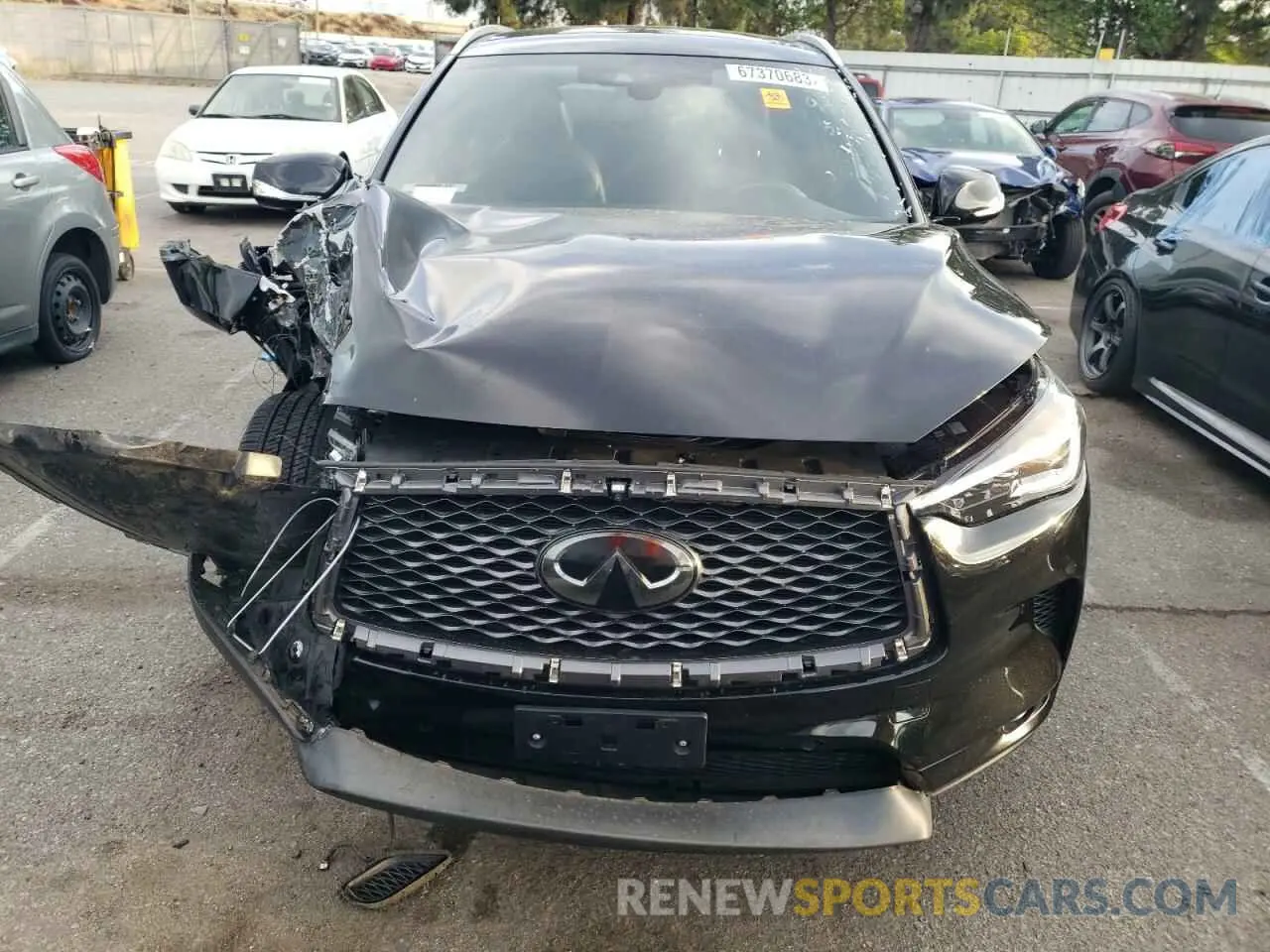 5 fotografías del automóvil dañado 3PCAJ5M10KF103991 INFINITI QX50 2019