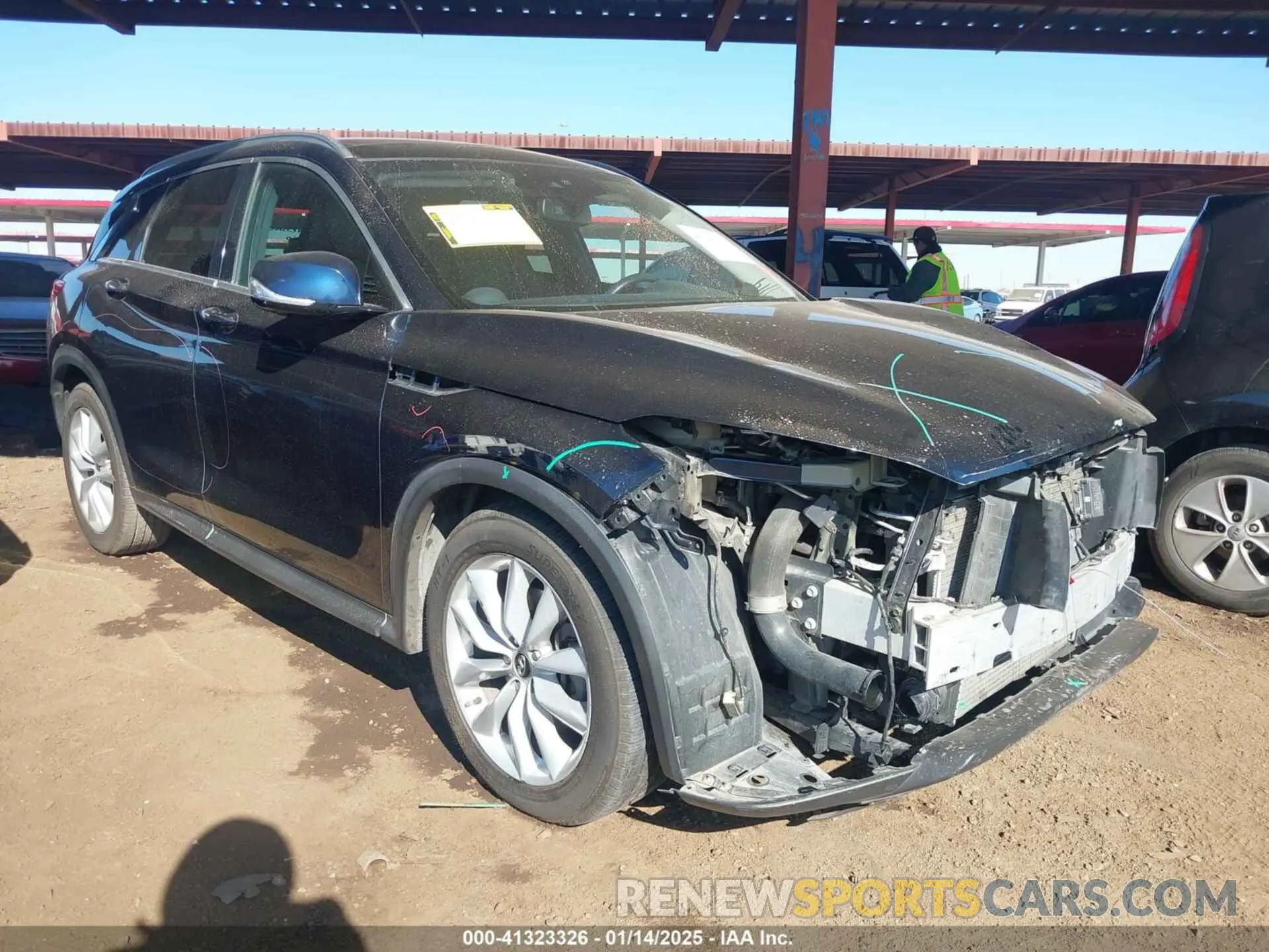 1 fotografías del automóvil dañado 3PCAJ5M14KF101385 INFINITI QX50 2019
