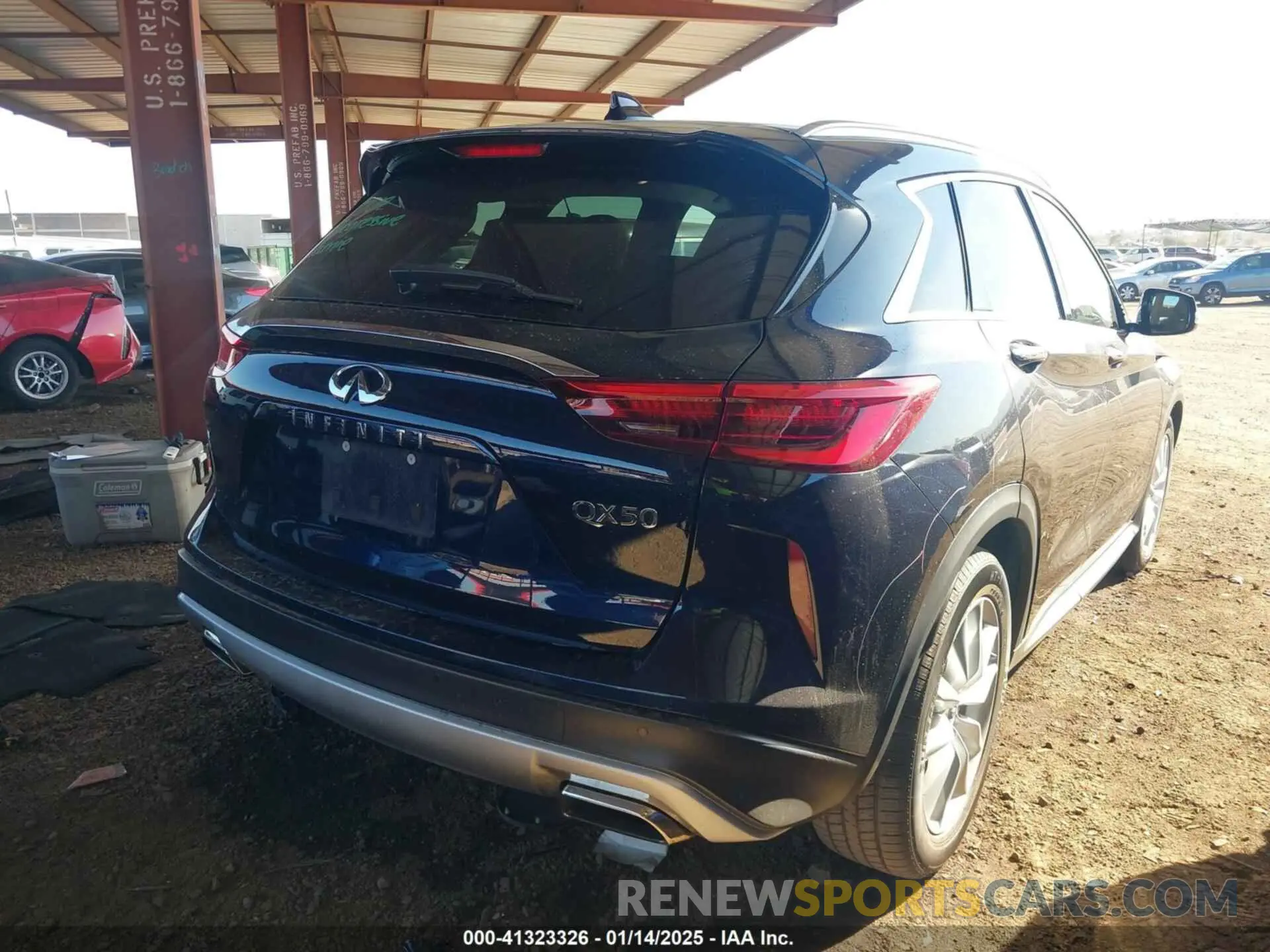 4 fotografías del automóvil dañado 3PCAJ5M14KF101385 INFINITI QX50 2019
