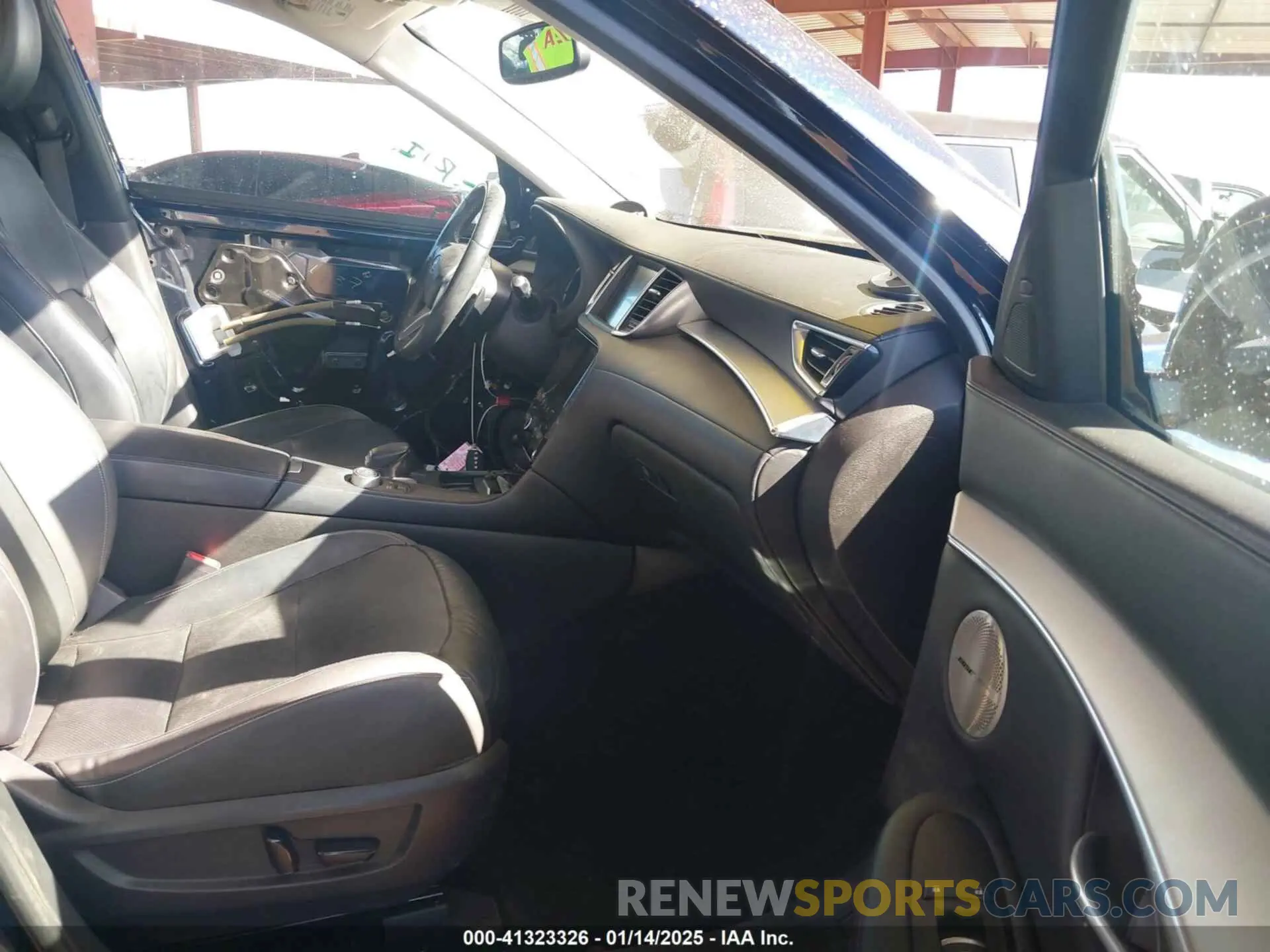 5 fotografías del automóvil dañado 3PCAJ5M14KF101385 INFINITI QX50 2019