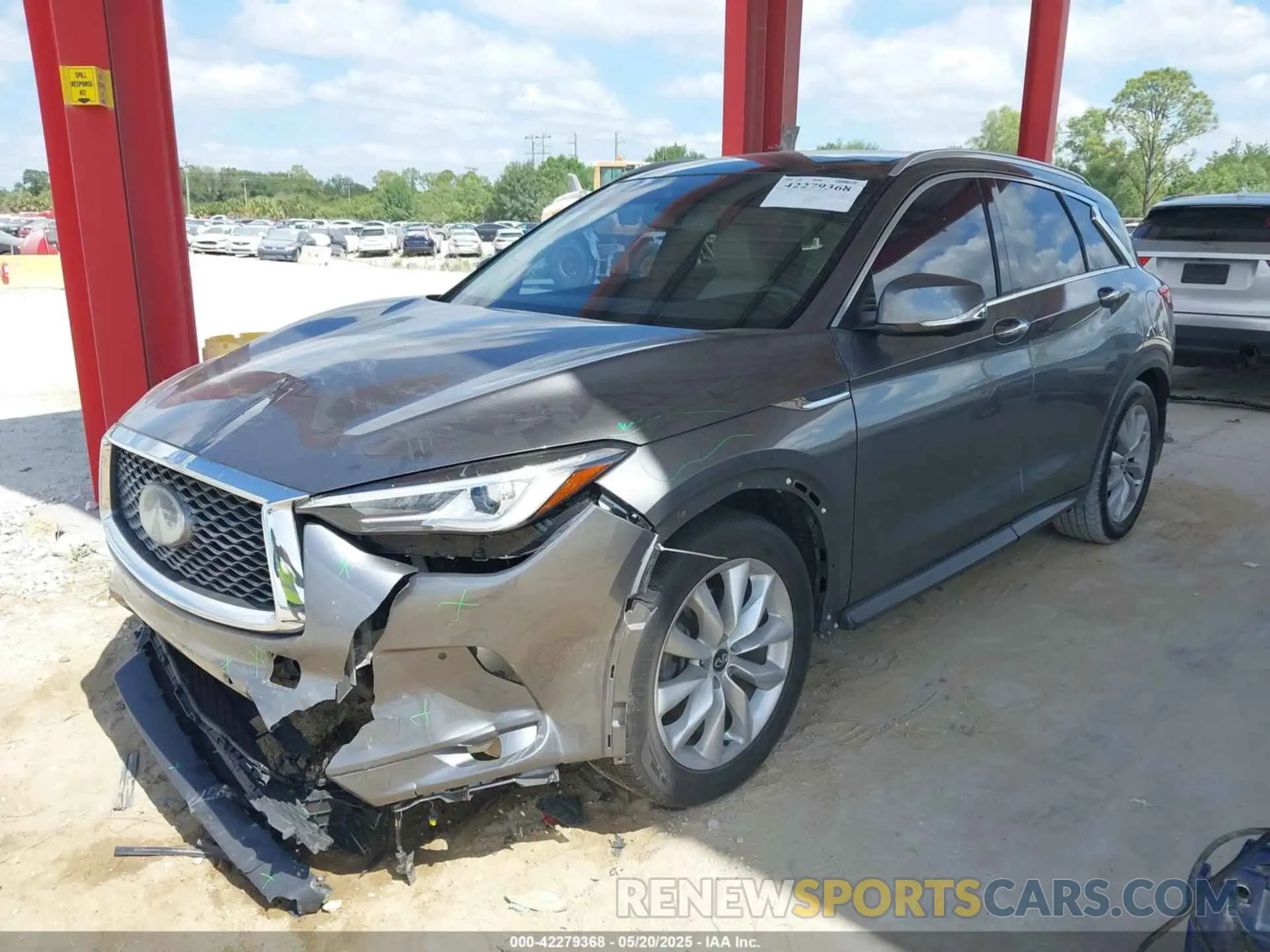 2 fotografías del automóvil dañado 3PCAJ5M14KF107297 INFINITI QX50 2019