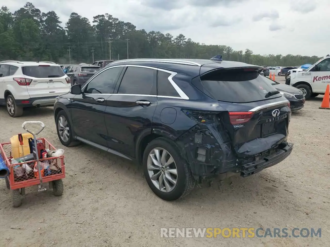 2 fotografías del automóvil dañado 3PCAJ5M14KF142261 INFINITI QX50 2019