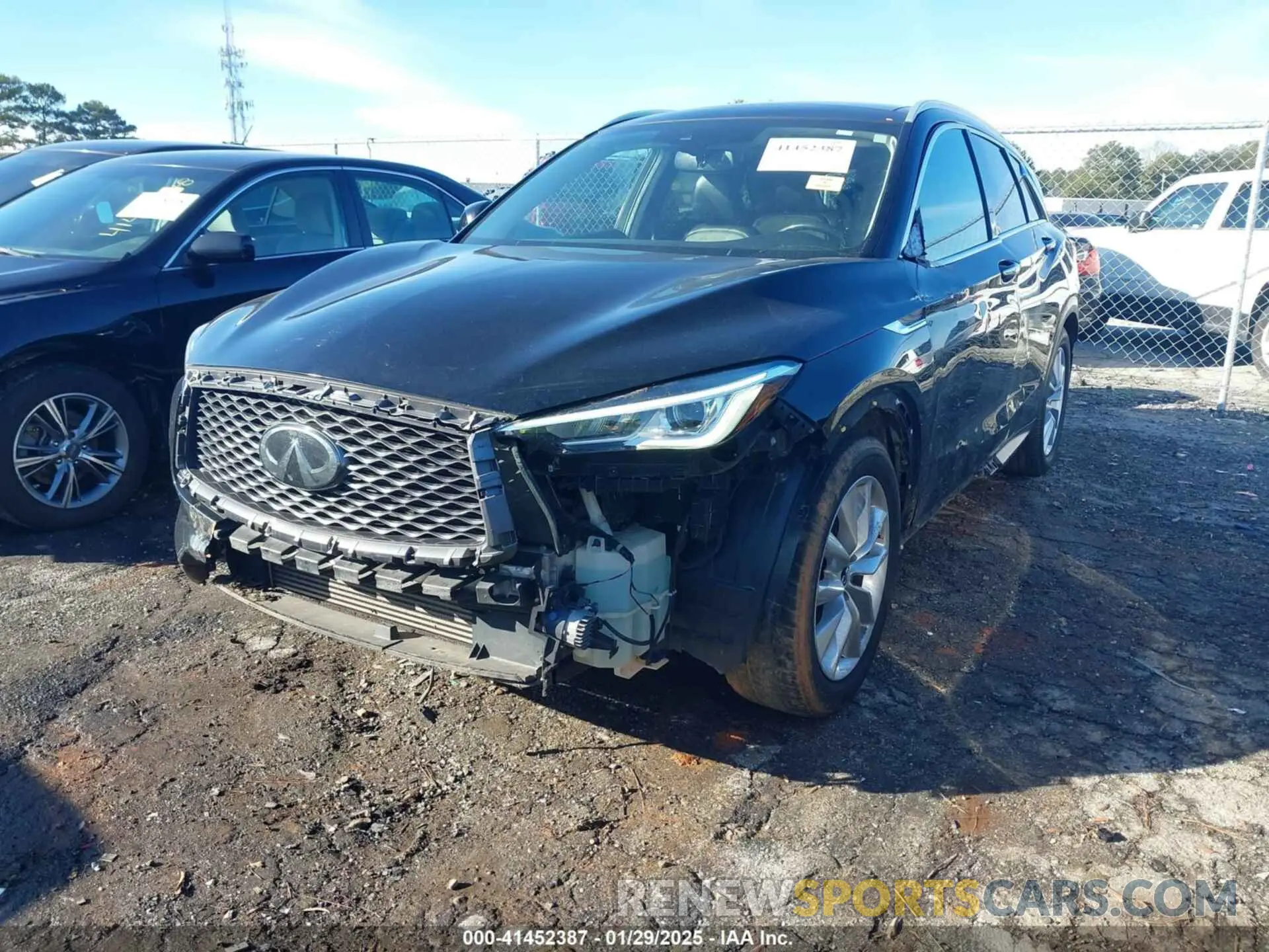 2 fotografías del automóvil dañado 3PCAJ5M17KF121971 INFINITI QX50 2019