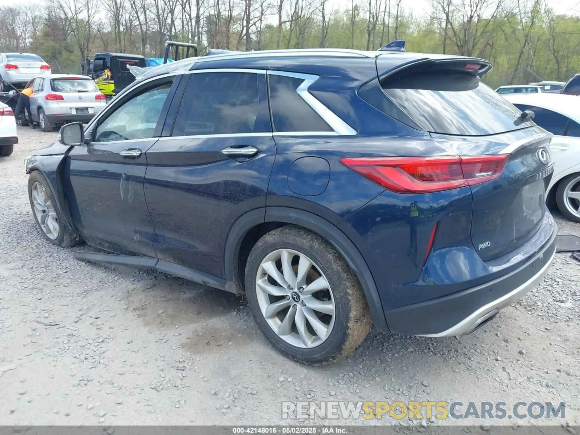 3 fotografías del automóvil dañado 3PCAJ5M31KF126200 INFINITI QX50 2019