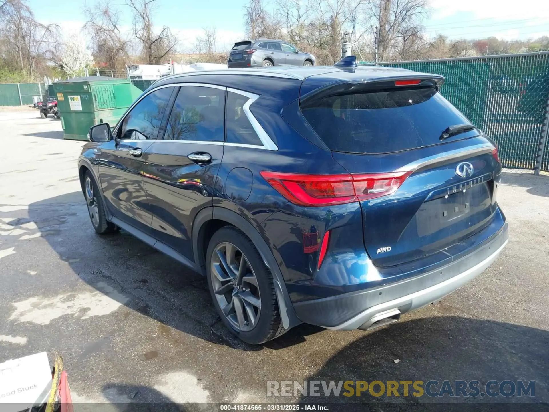 3 fotografías del automóvil dañado 3PCAJ5M31KF127279 INFINITI QX50 2019