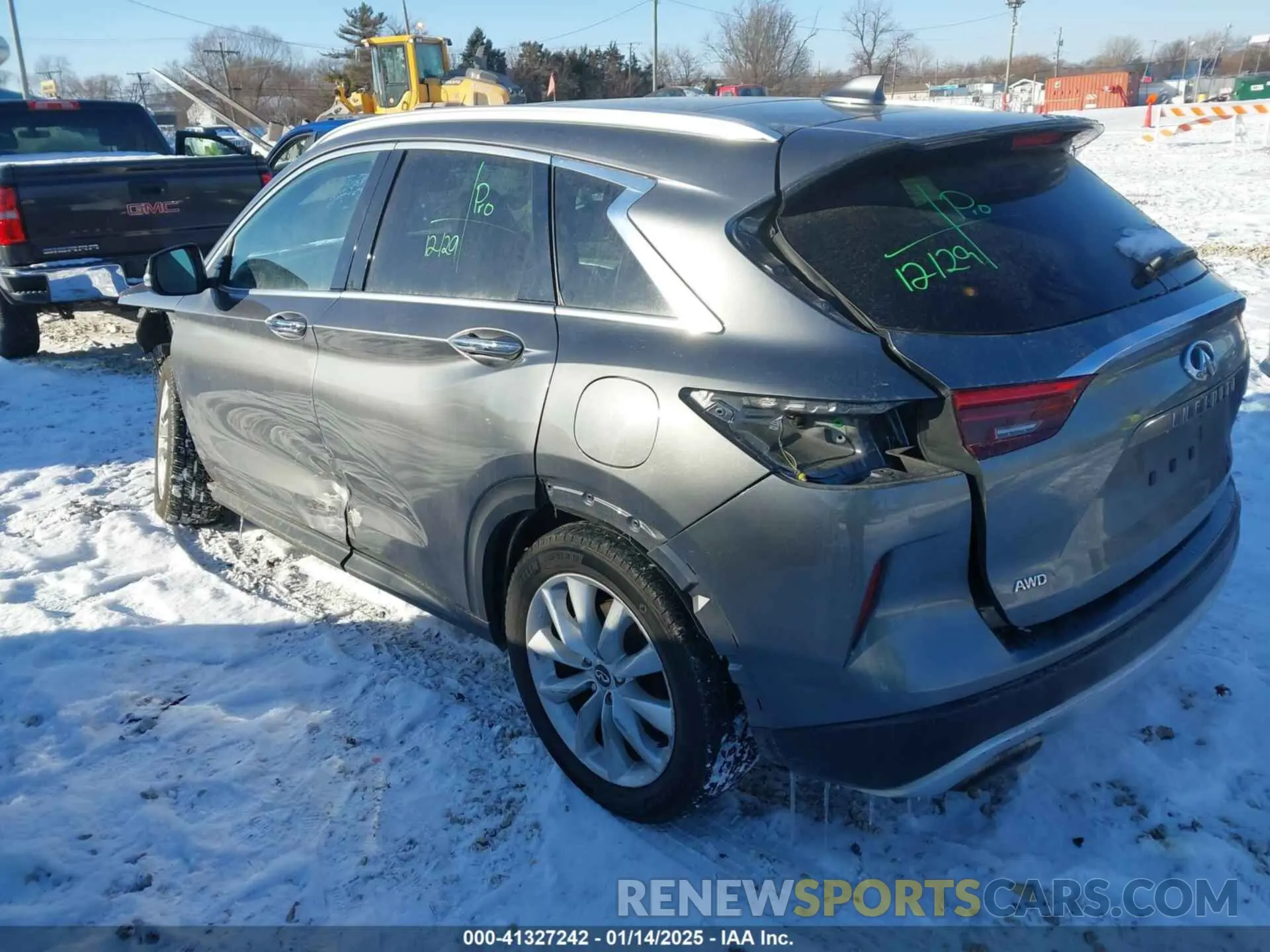 3 fotografías del automóvil dañado 3PCAJ5M32KF112130 INFINITI QX50 2019