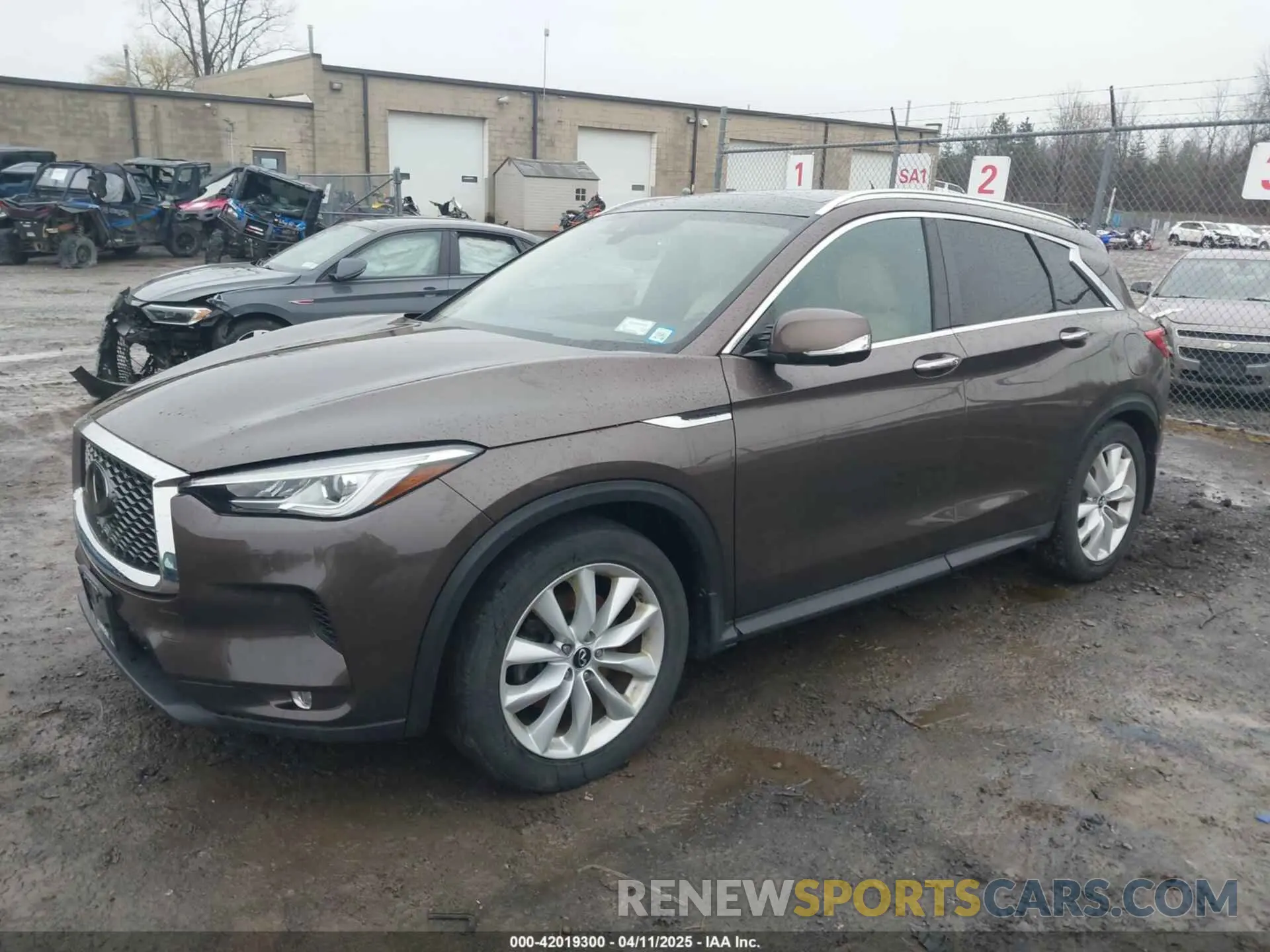 2 fotografías del automóvil dañado 3PCAJ5M32KF118638 INFINITI QX50 2019