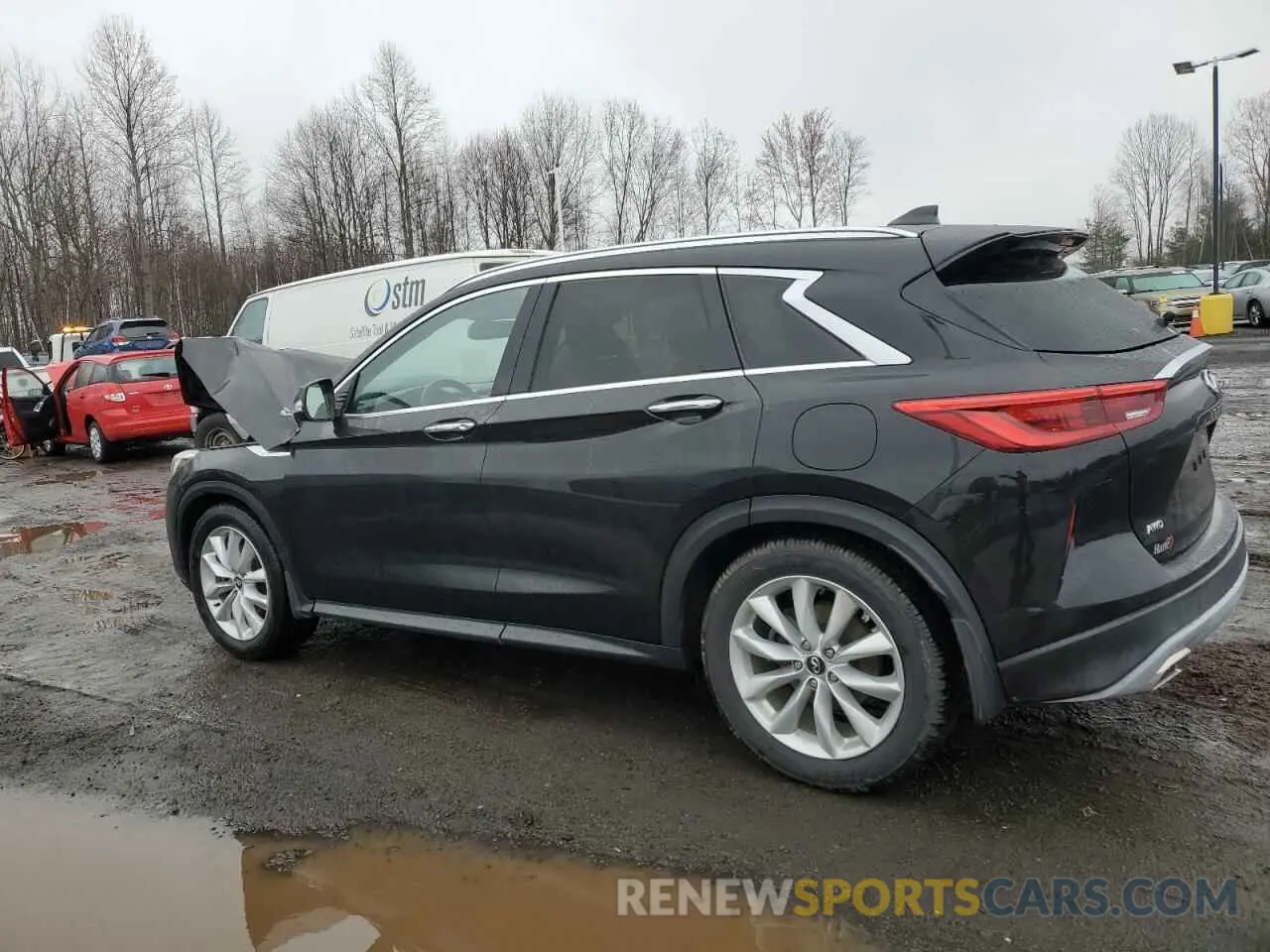 2 fotografías del automóvil dañado 3PCAJ5M37KF118487 INFINITI QX50 2019
