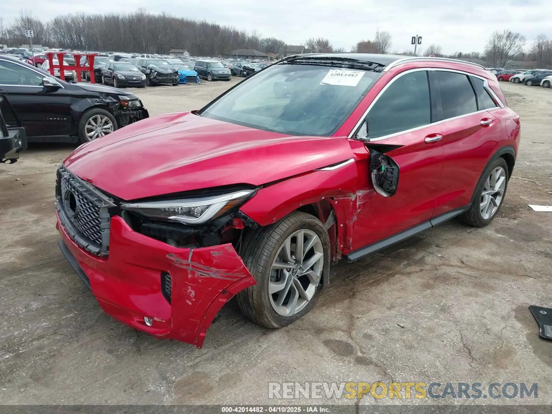 2 fotografías del automóvil dañado 3PCAJ5M37KF130395 INFINITI QX50 2019