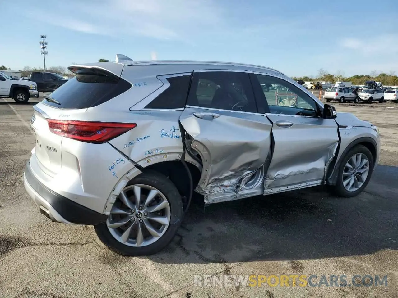 3 fotografías del automóvil dañado 3PCAJ5M37KF147648 INFINITI QX50 2019