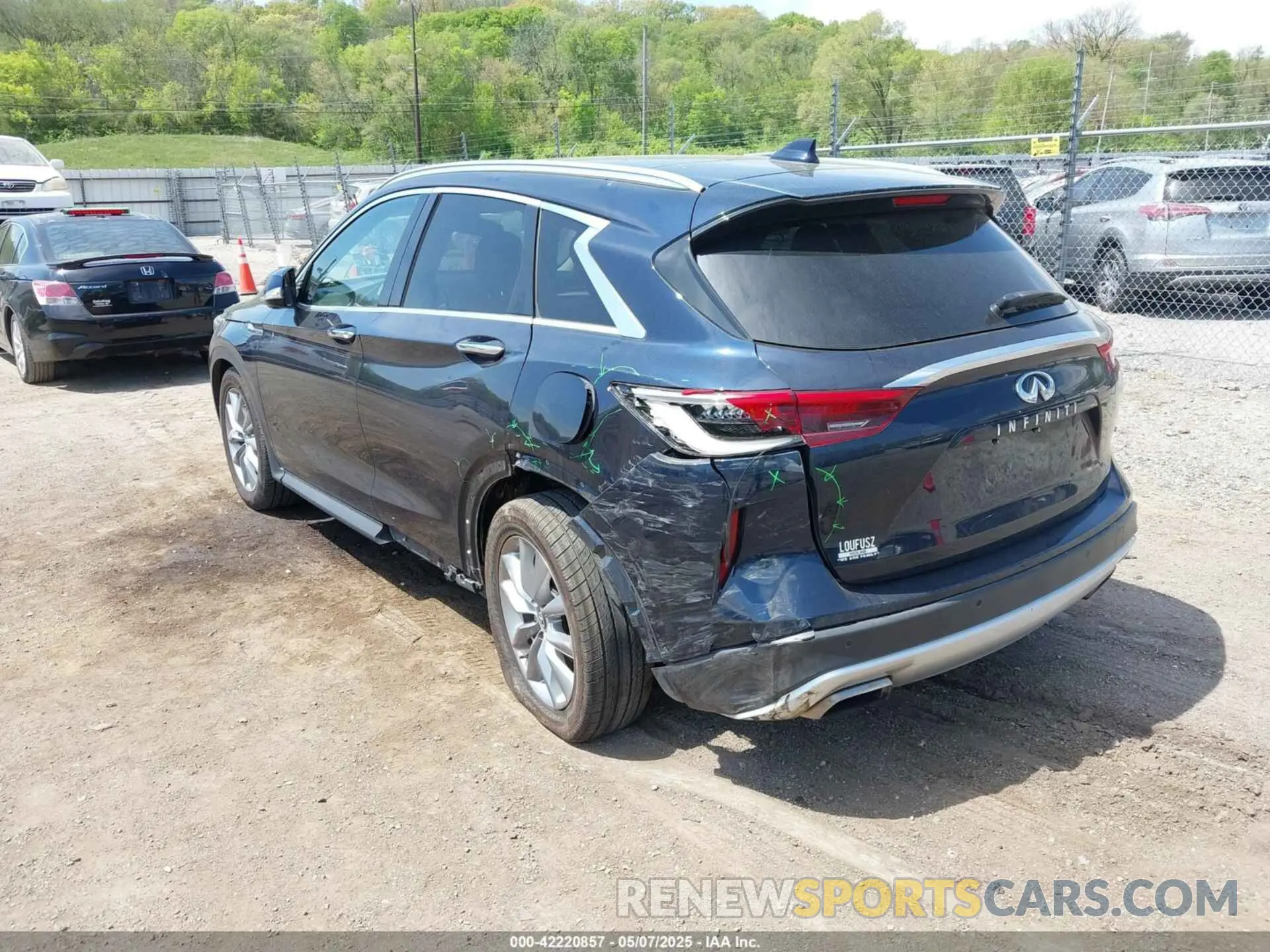 3 fotografías del automóvil dañado 3PCAJ5M39KF143567 INFINITI QX50 2019