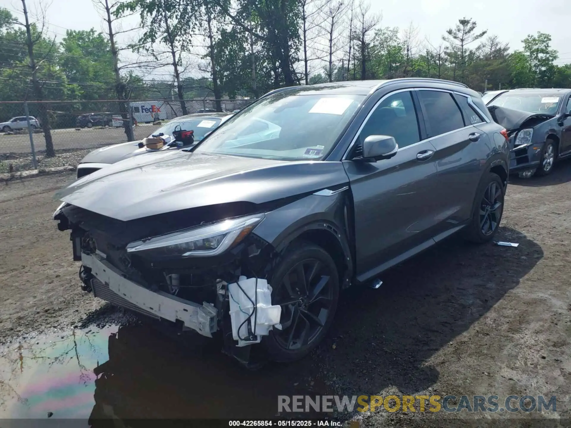 2 fotografías del automóvil dañado 3PCAJ5M3XKF114787 INFINITI QX50 2019