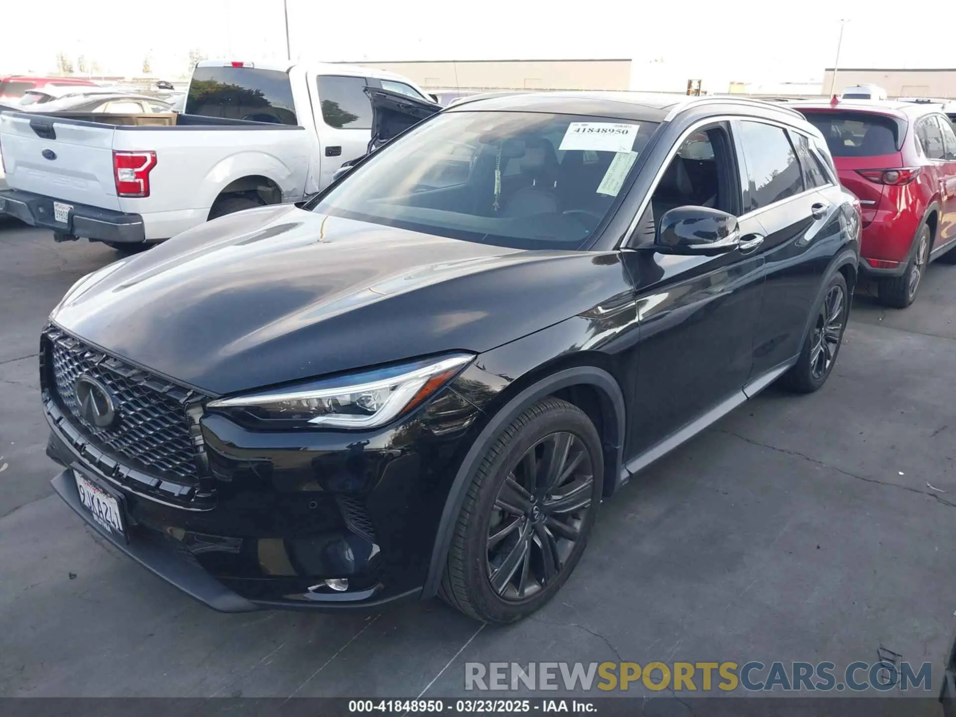 2 fotografías del automóvil dañado 3PCAJ5M10LF116144 INFINITI QX50 2020
