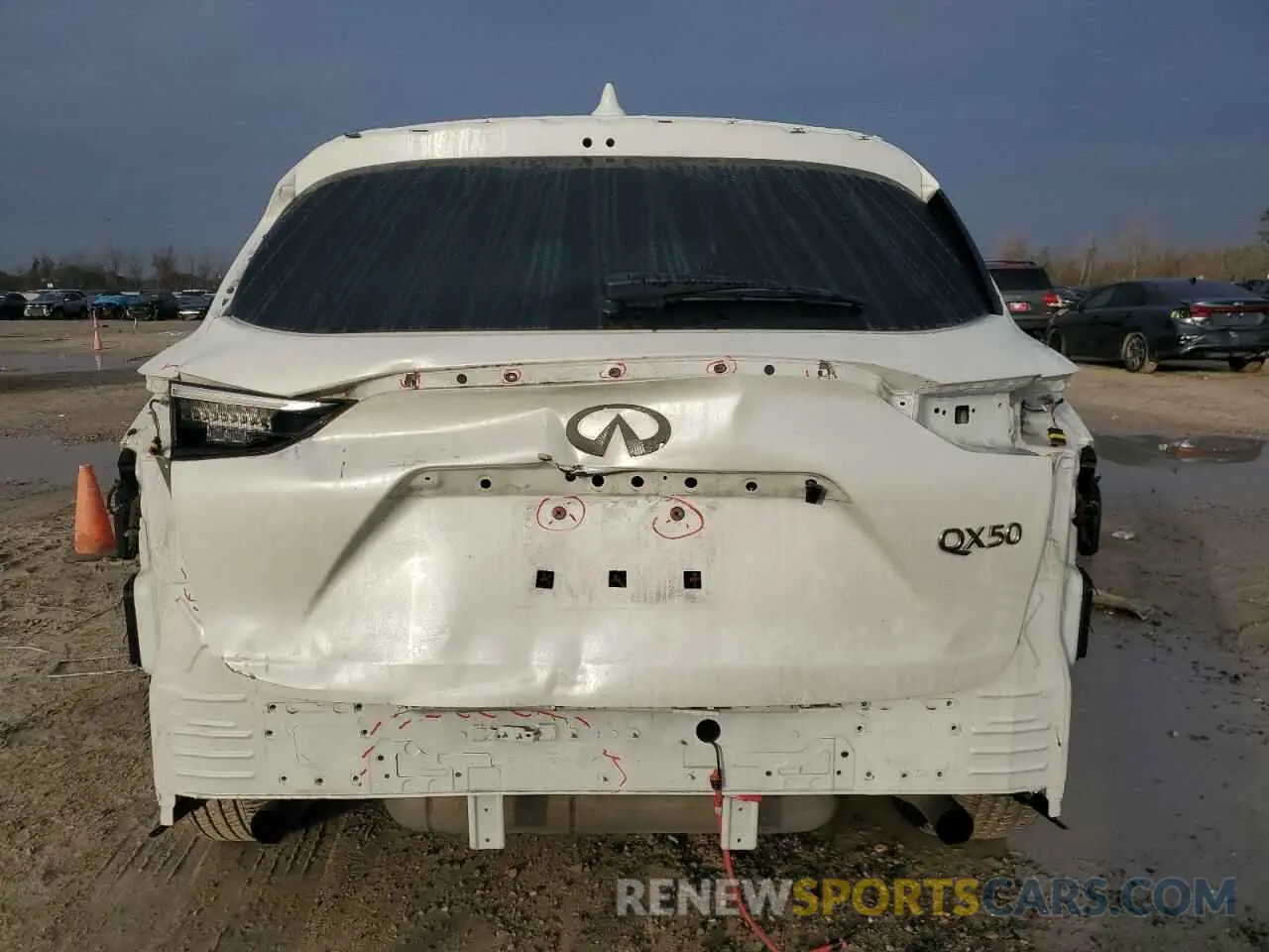 6 fotografías del automóvil dañado 3PCAJ5M12LF102665 INFINITI QX50 2020