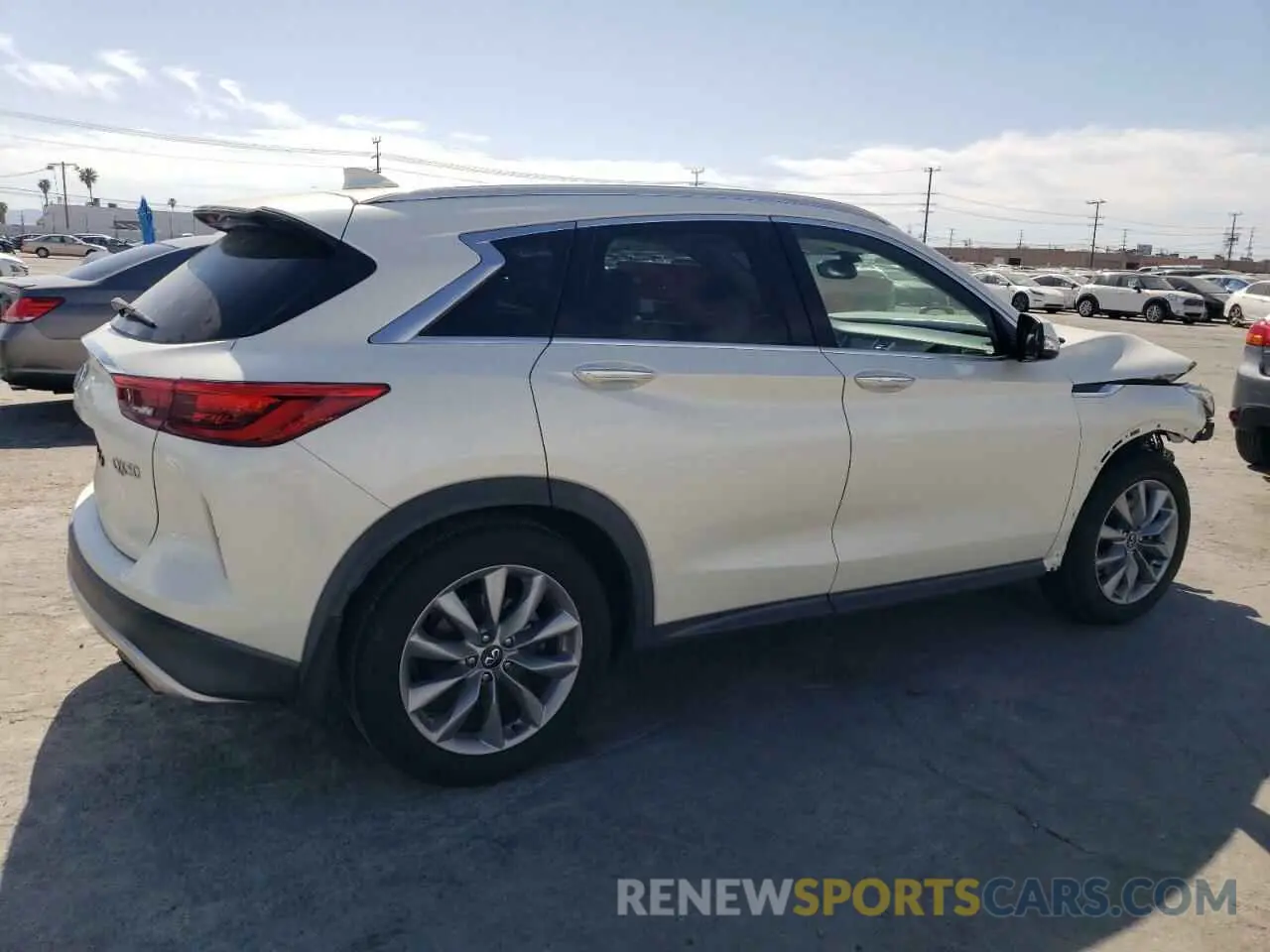 3 fotografías del automóvil dañado 3PCAJ5M12LF105226 INFINITI QX50 2020