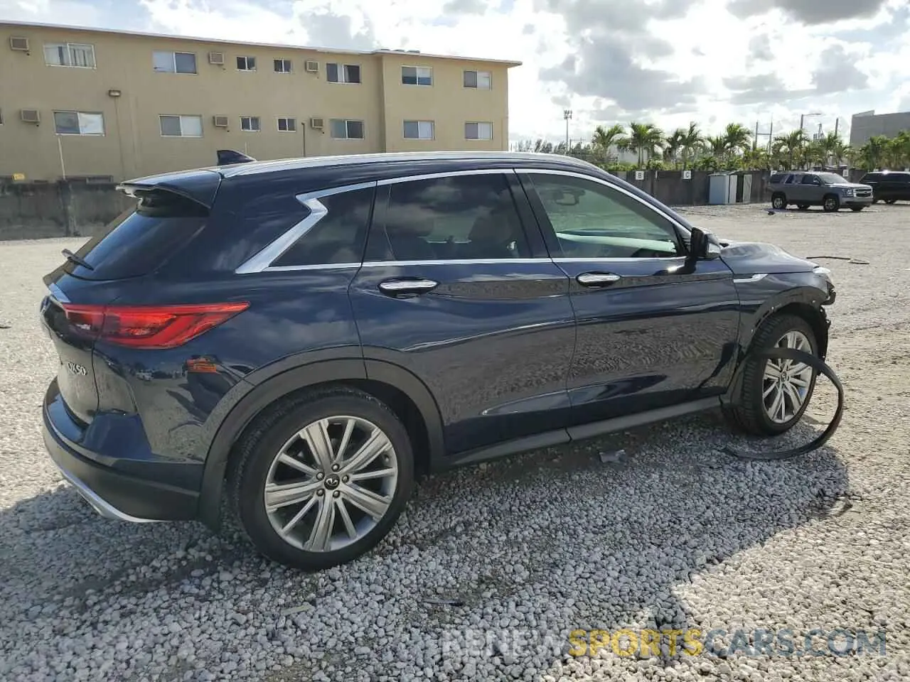 3 fotografías del automóvil dañado 3PCAJ5M14LF119130 INFINITI QX50 2020