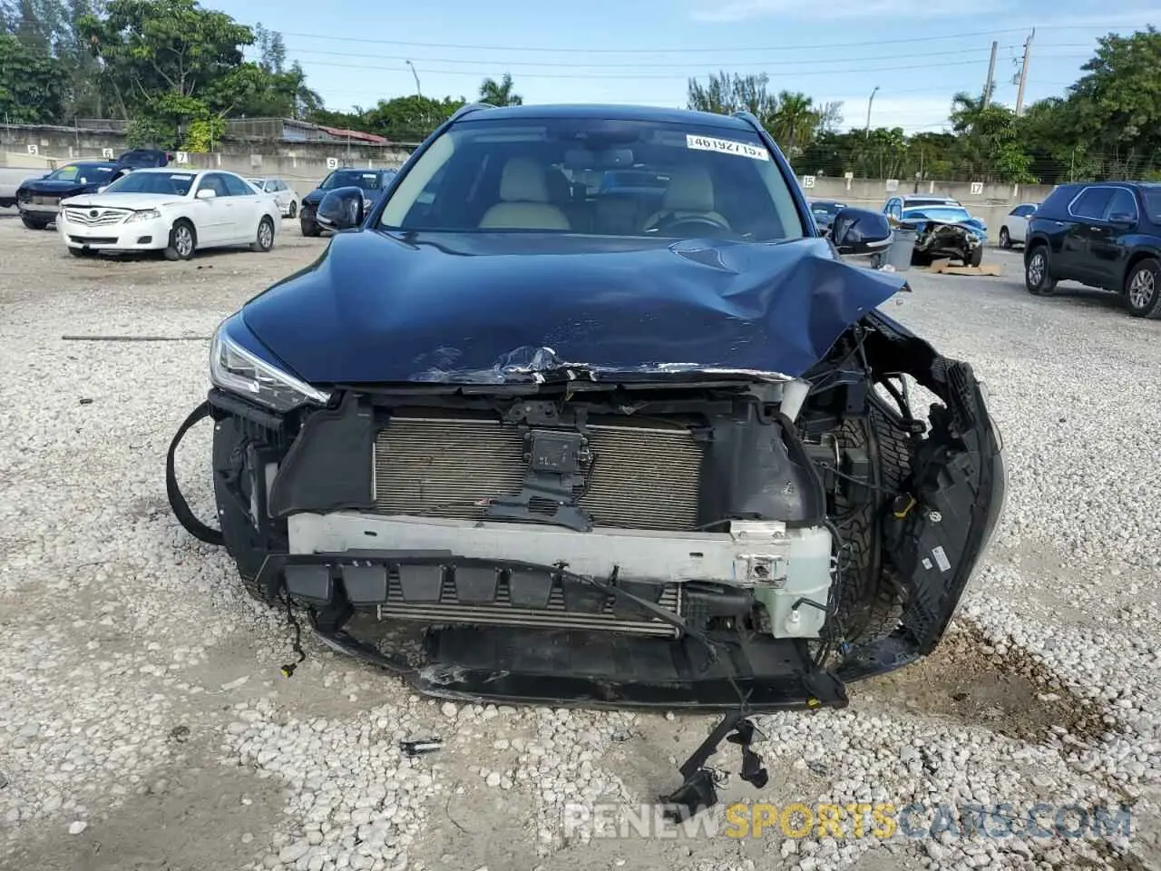 5 fotografías del automóvil dañado 3PCAJ5M14LF119130 INFINITI QX50 2020