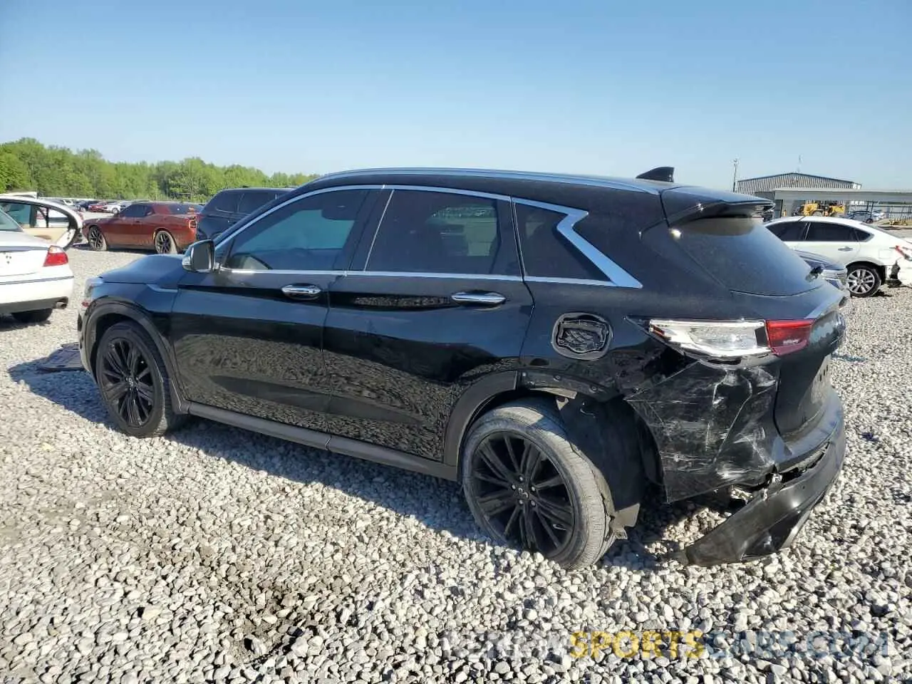 2 fotografías del automóvil dañado 3PCAJ5M14LF119144 INFINITI QX50 2020