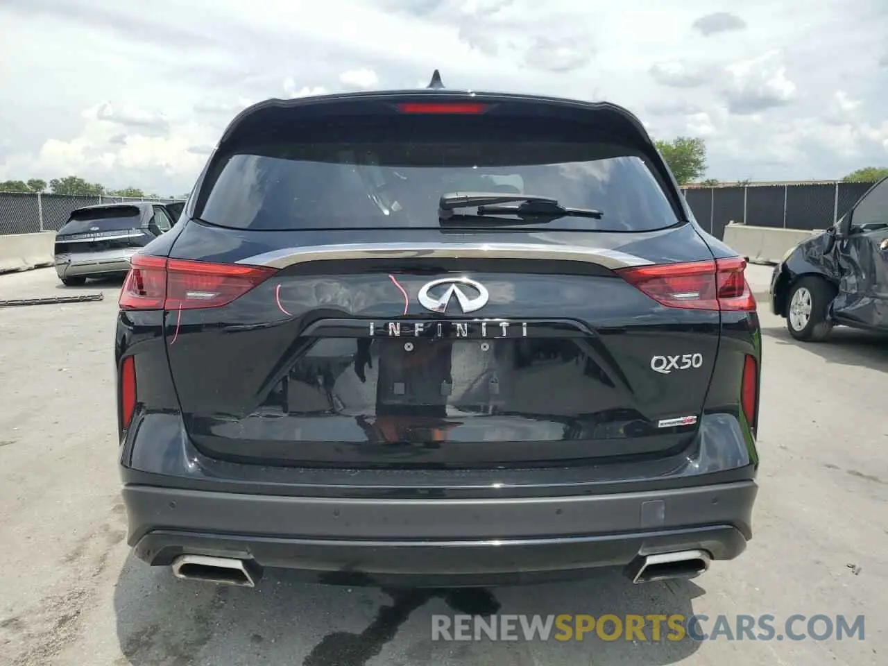 6 fotografías del automóvil dañado 3PCAJ5M15LF110663 INFINITI QX50 2020