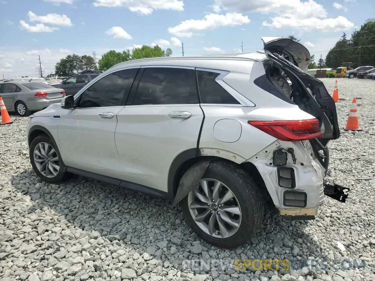 2 fotografías del automóvil dañado 3PCAJ5M16LF118819 INFINITI QX50 2020