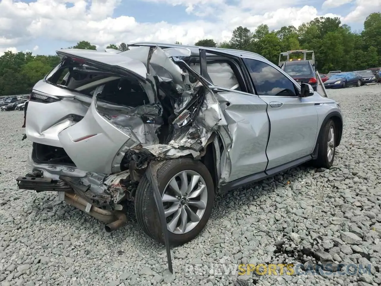 3 fotografías del automóvil dañado 3PCAJ5M16LF118819 INFINITI QX50 2020