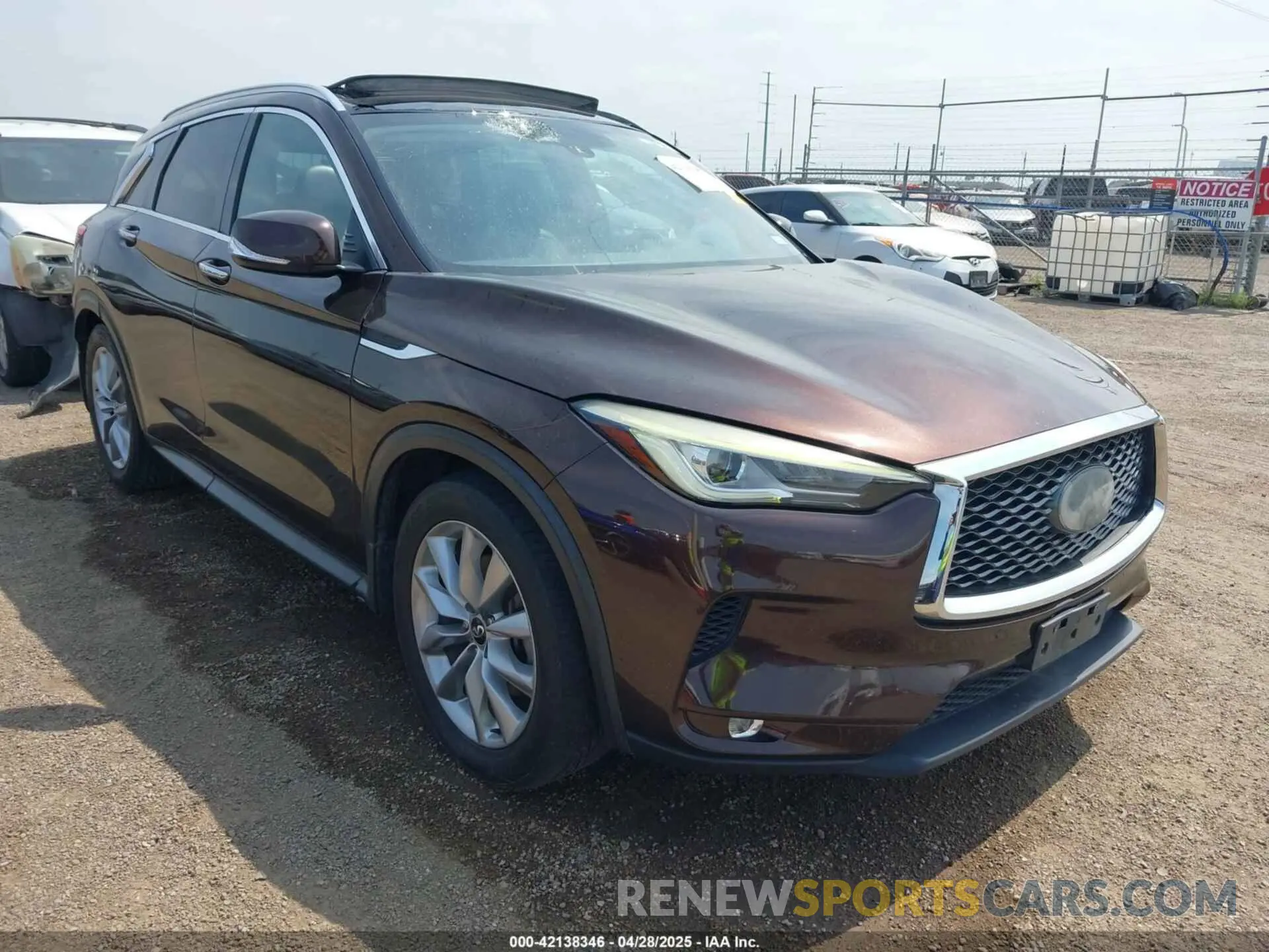 1 fotografías del automóvil dañado 3PCAJ5M18LF100693 INFINITI QX50 2020