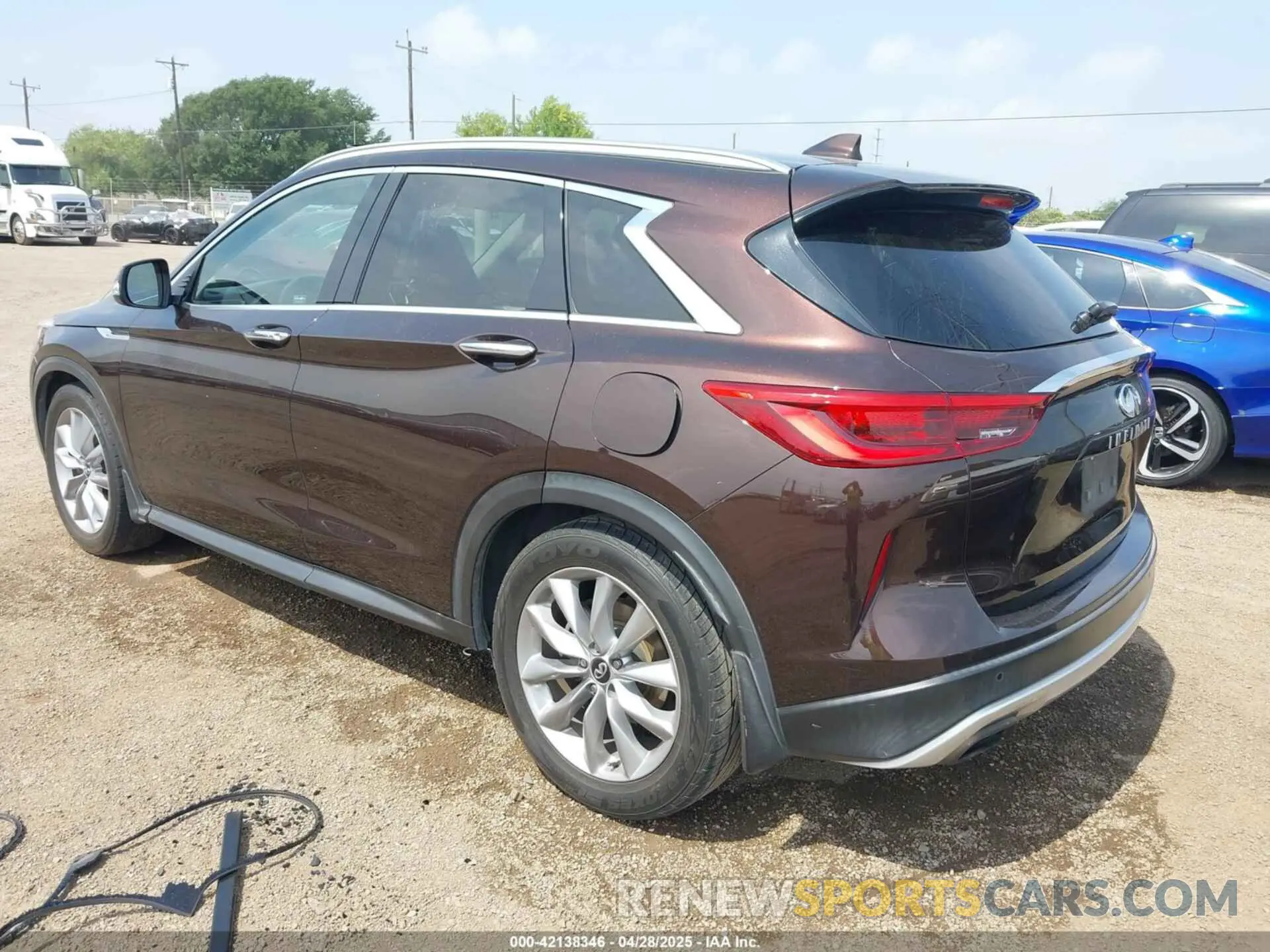 3 fotografías del automóvil dañado 3PCAJ5M18LF100693 INFINITI QX50 2020