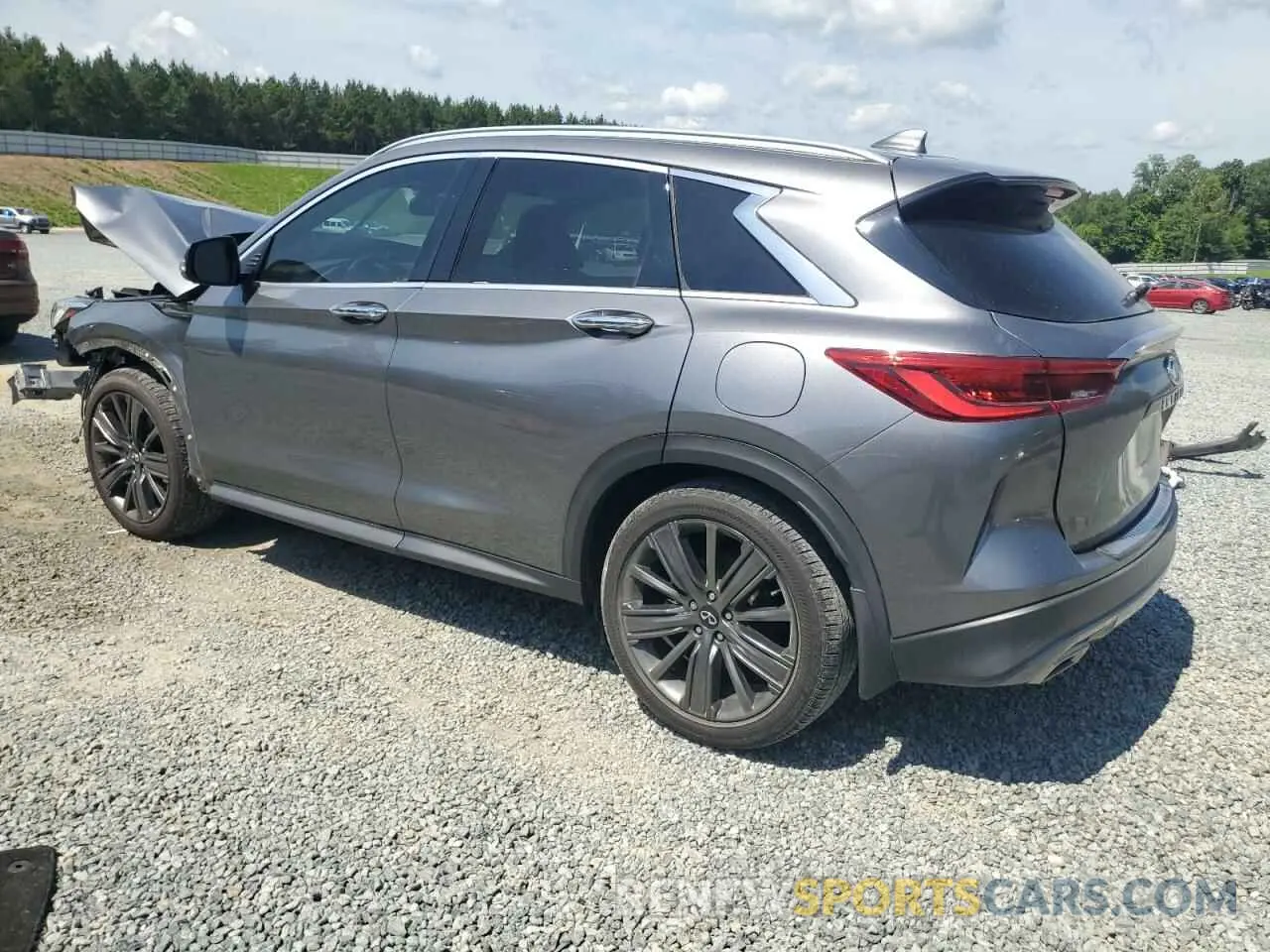 2 fotografías del automóvil dañado 3PCAJ5M19LF109242 INFINITI QX50 2020