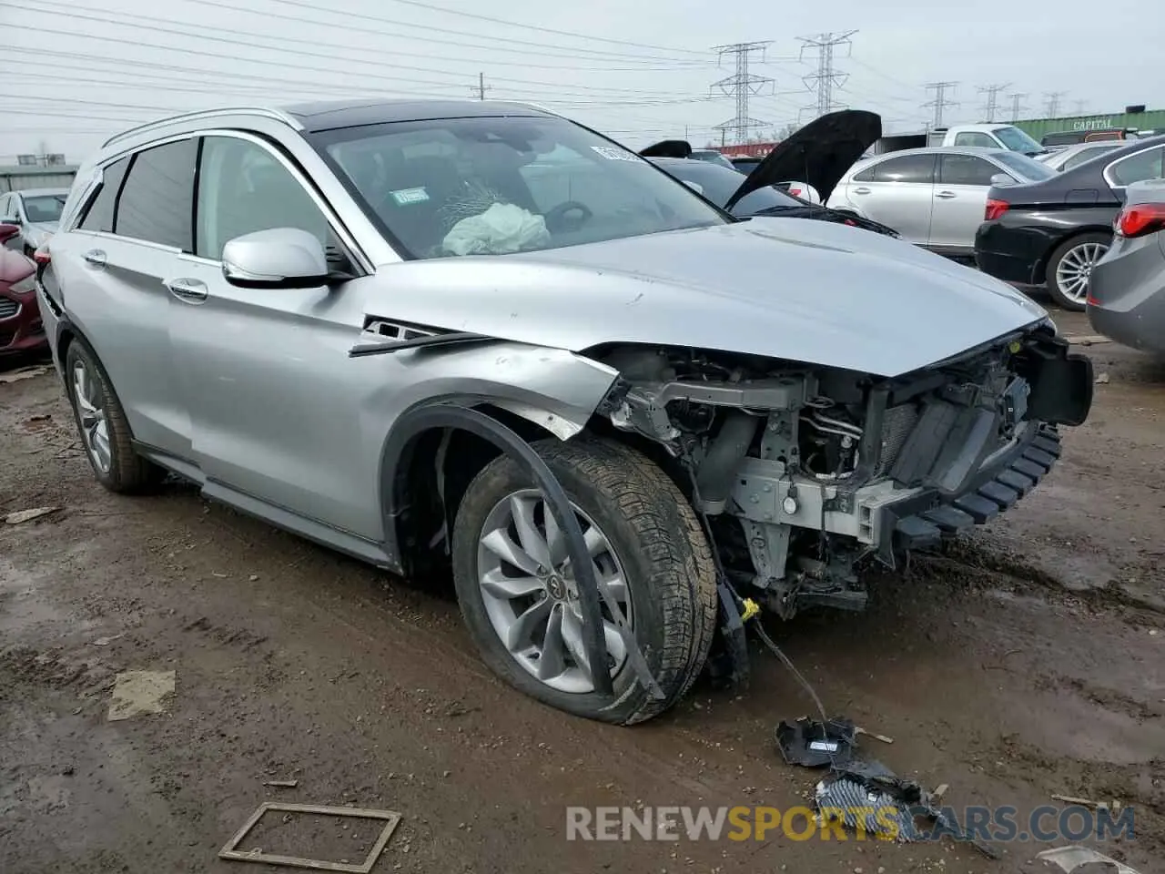 4 fotografías del automóvil dañado 3PCAJ5M31LF102934 INFINITI QX50 2020