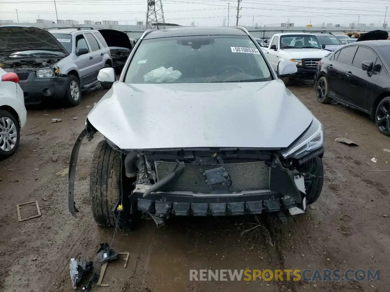 5 fotografías del automóvil dañado 3PCAJ5M31LF102934 INFINITI QX50 2020