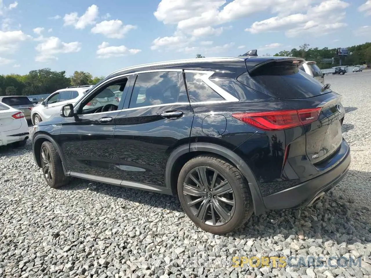 2 fotografías del automóvil dañado 3PCAJ5M32LF108032 INFINITI QX50 2020