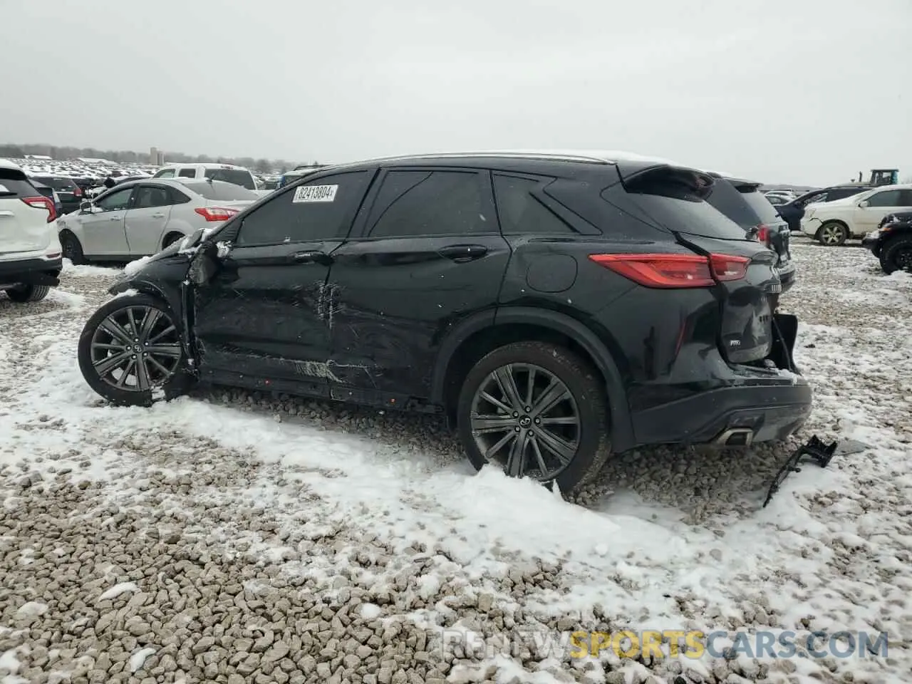 2 fotografías del automóvil dañado 3PCAJ5M32LF115076 INFINITI QX50 2020