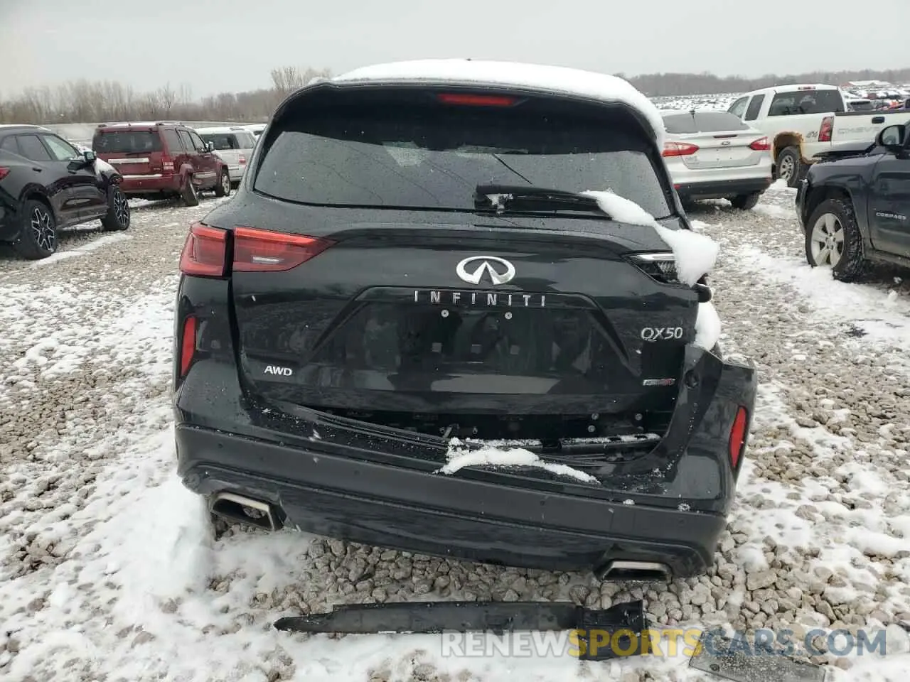 6 fotografías del automóvil dañado 3PCAJ5M32LF115076 INFINITI QX50 2020