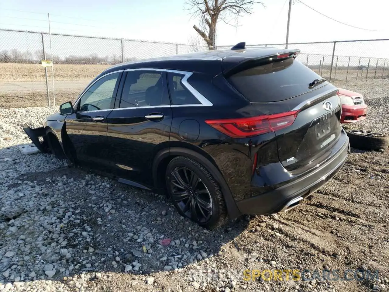 2 fotografías del automóvil dañado 3PCAJ5M36LF111922 INFINITI QX50 2020