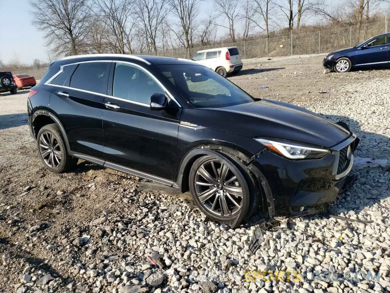 4 fotografías del automóvil dañado 3PCAJ5M36LF111922 INFINITI QX50 2020