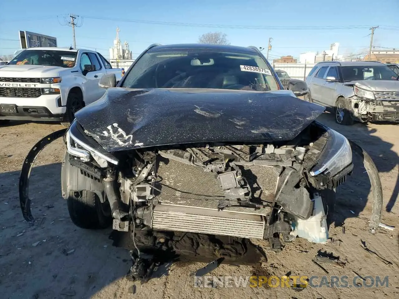 5 fotografías del automóvil dañado 3PCAJ5M36LF117347 INFINITI QX50 2020