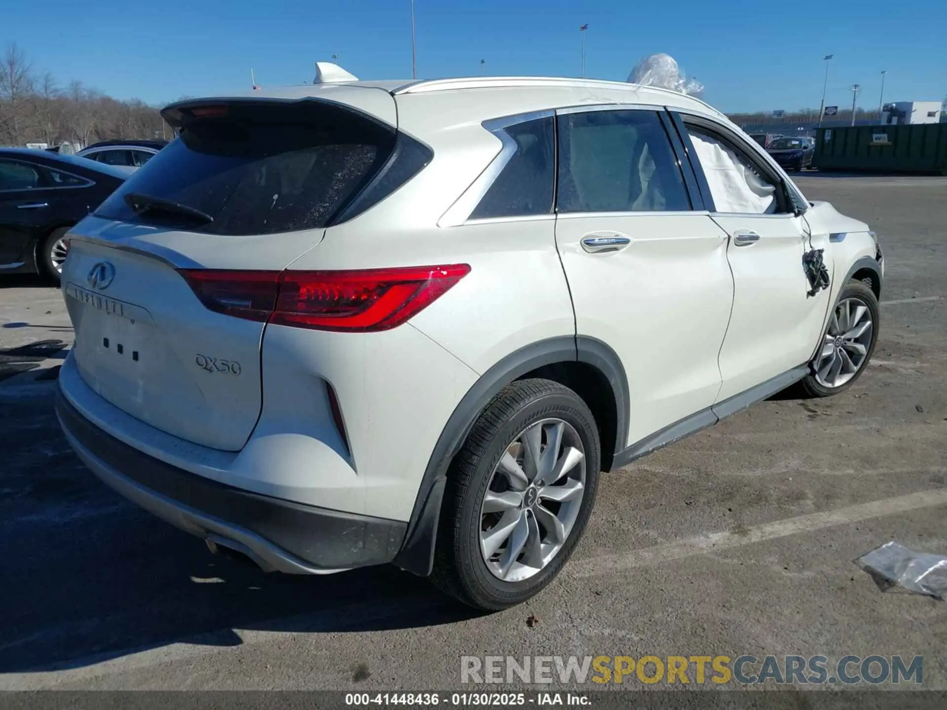 4 fotografías del automóvil dañado 3PCAJ5M37LF111864 INFINITI QX50 2020