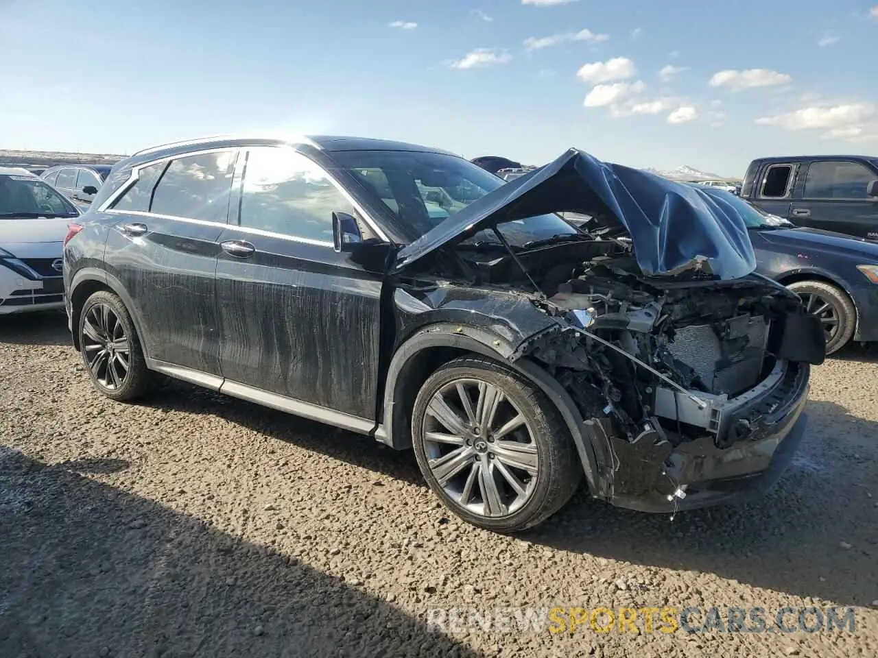 4 fotografías del automóvil dañado 3PCAJ5M39LF110294 INFINITI QX50 2020