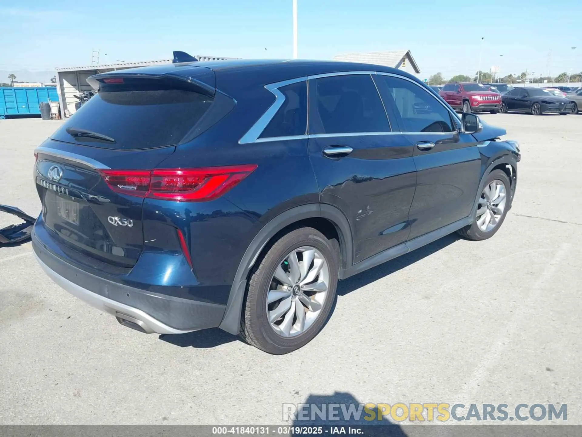 4 fotografías del automóvil dañado 3PCAJ5AA3MF104964 INFINITI QX50 2021