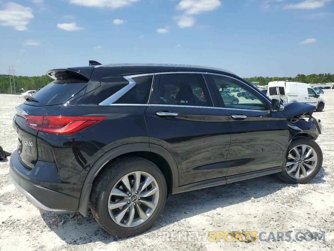 3 fotografías del automóvil dañado 3PCAJ5BA0MF119842 INFINITI QX50 2021