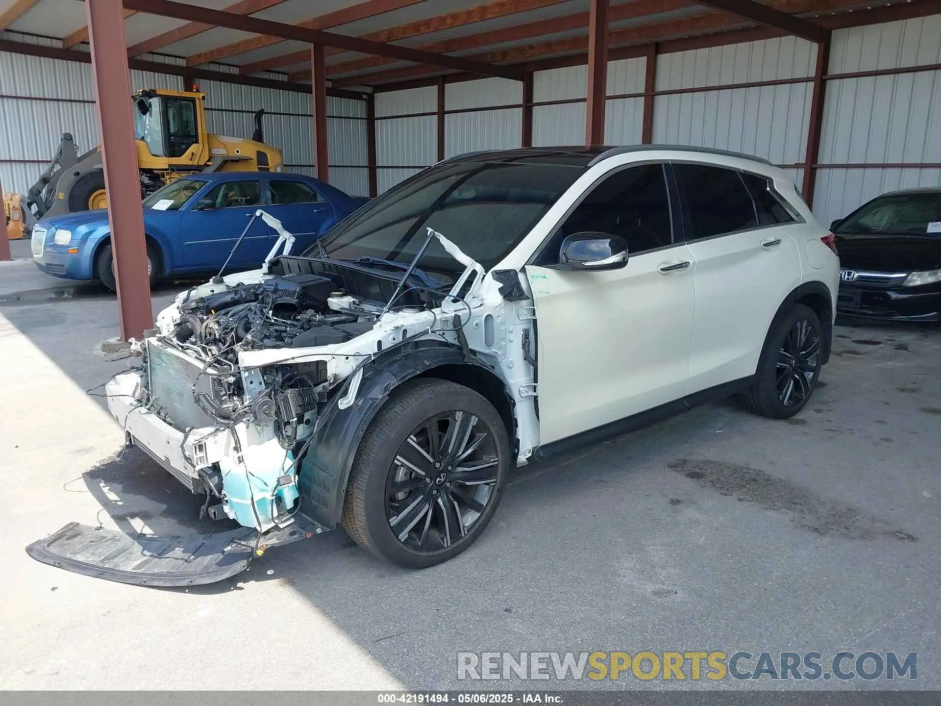 2 fotografías del automóvil dañado 3PCAJ5BA2MF112939 INFINITI QX50 2021