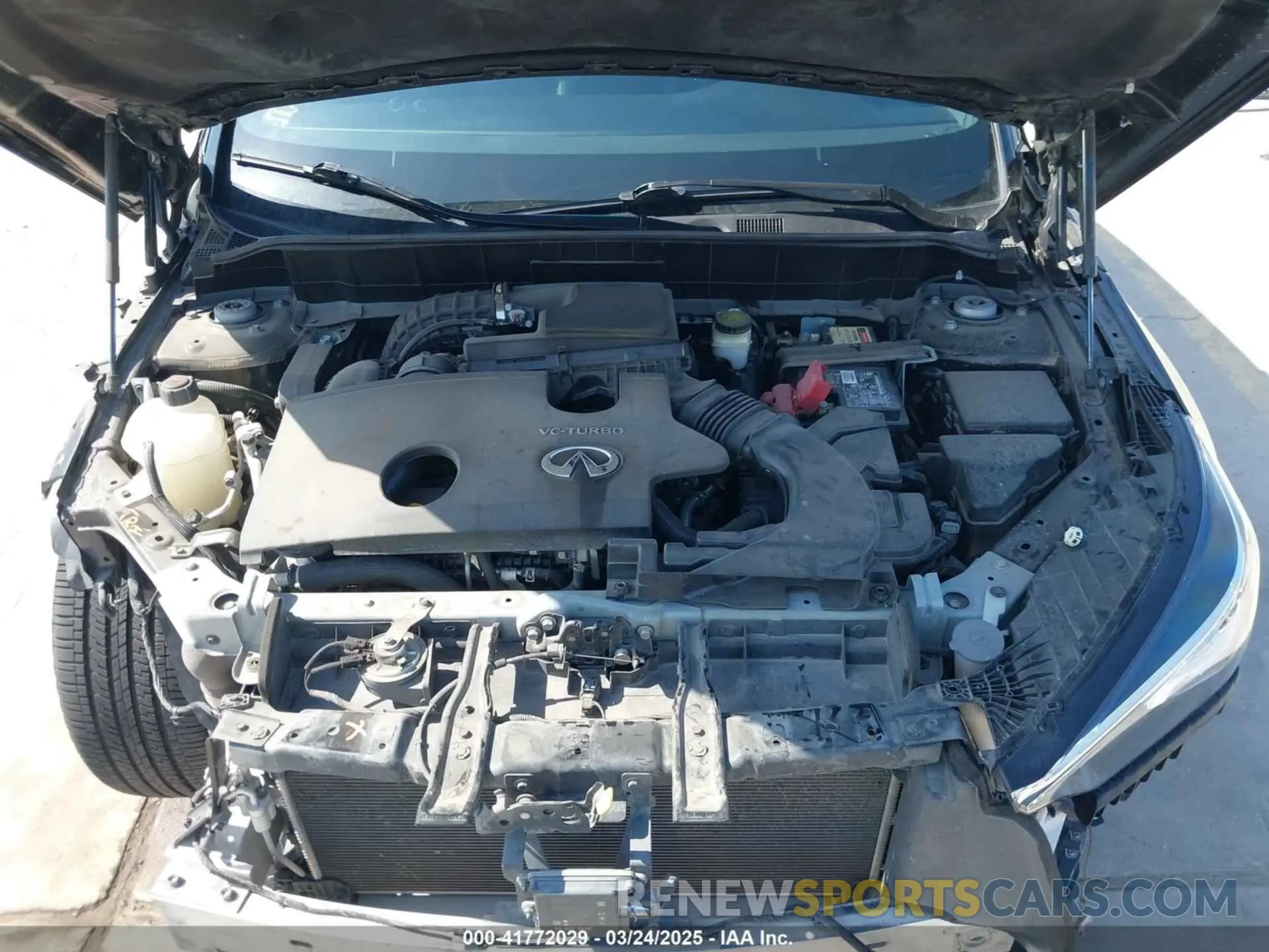 10 fotografías del automóvil dañado 3PCAJ5BA4MF105359 INFINITI QX50 2021
